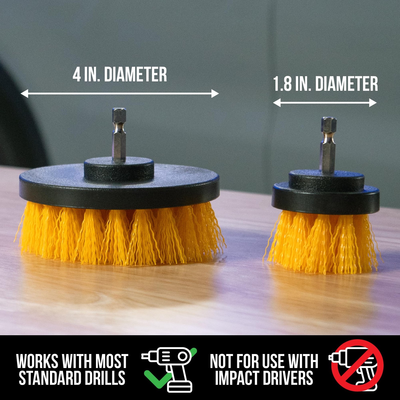 VIKING Drill Powered Carpet Cleaning Brushes for Car, Interior Cleaning Brush…
