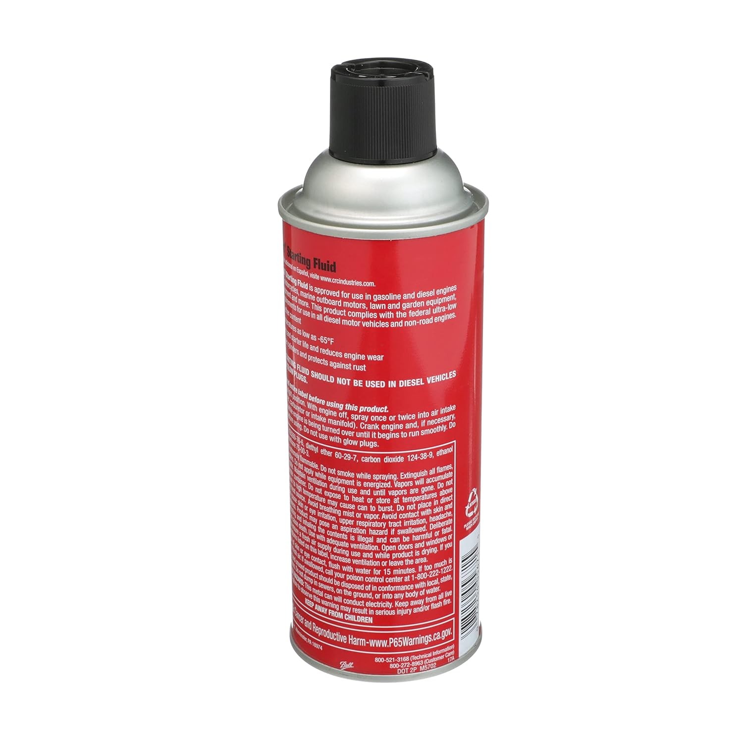 CRC 05671 Jump Start Starting Fluid with Lubricity 11 Oz Gas Diesel Engine