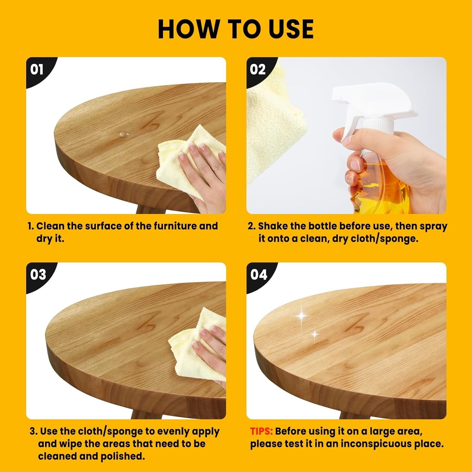 500ml Wood Cleaner & Polish Spray – Revitalize Your Furniture Naturally
