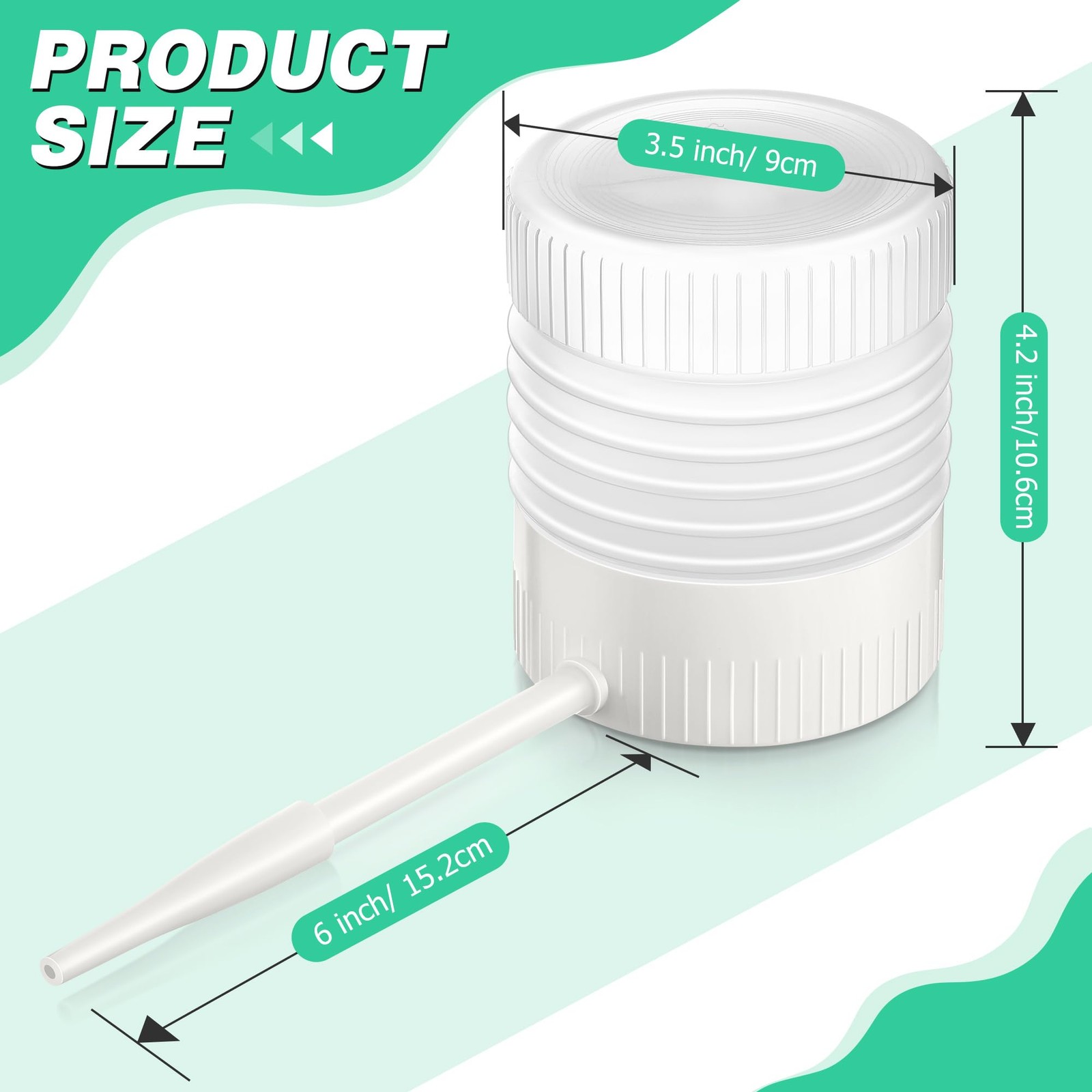 1 Pack Diatomaceous Earth Powder Duster, 6 Inch Refillable Handheld Dust Appl…