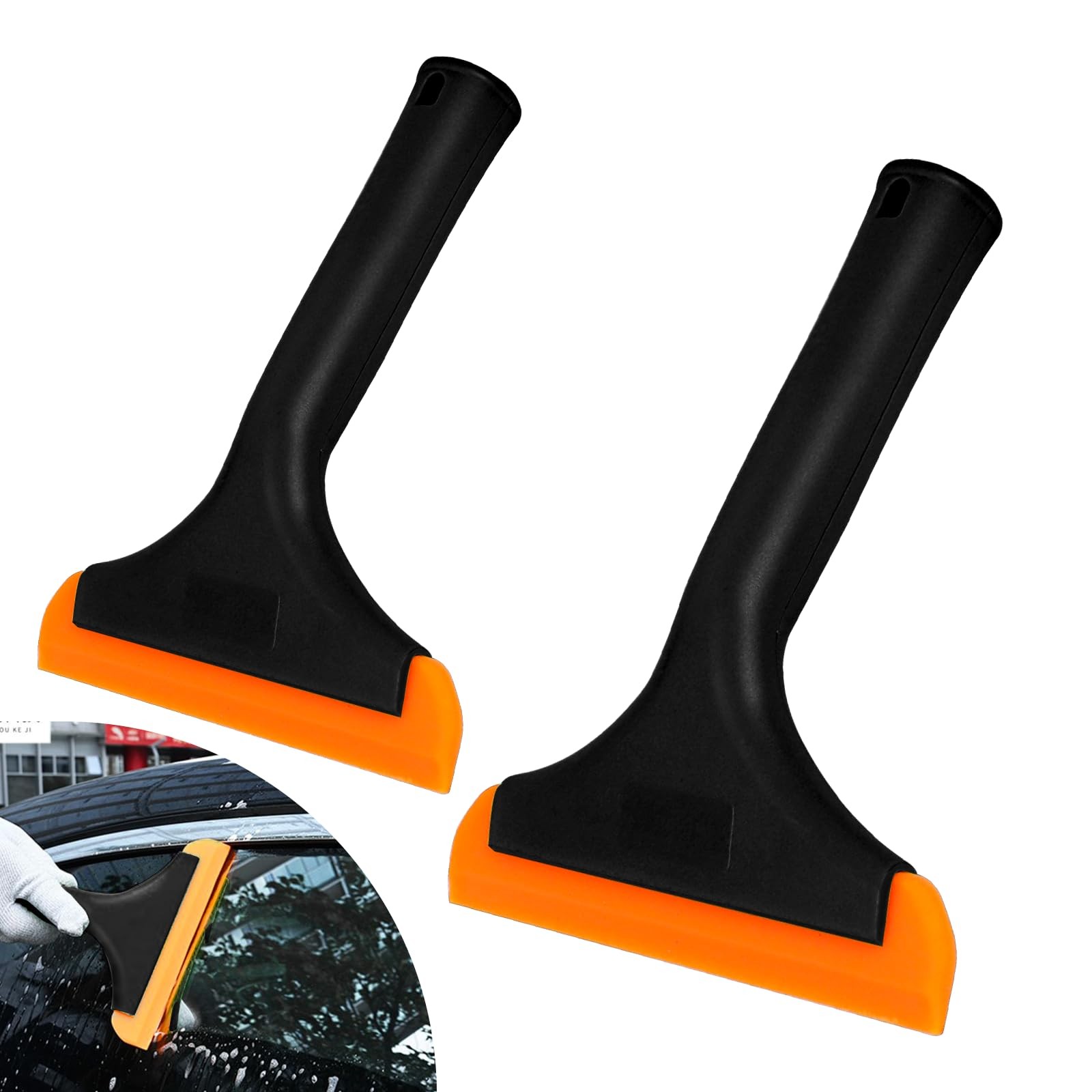 Wuyaoyao 2PCS Silicone Squeegee, Small Squeegee for Car, Automotive Mini Window