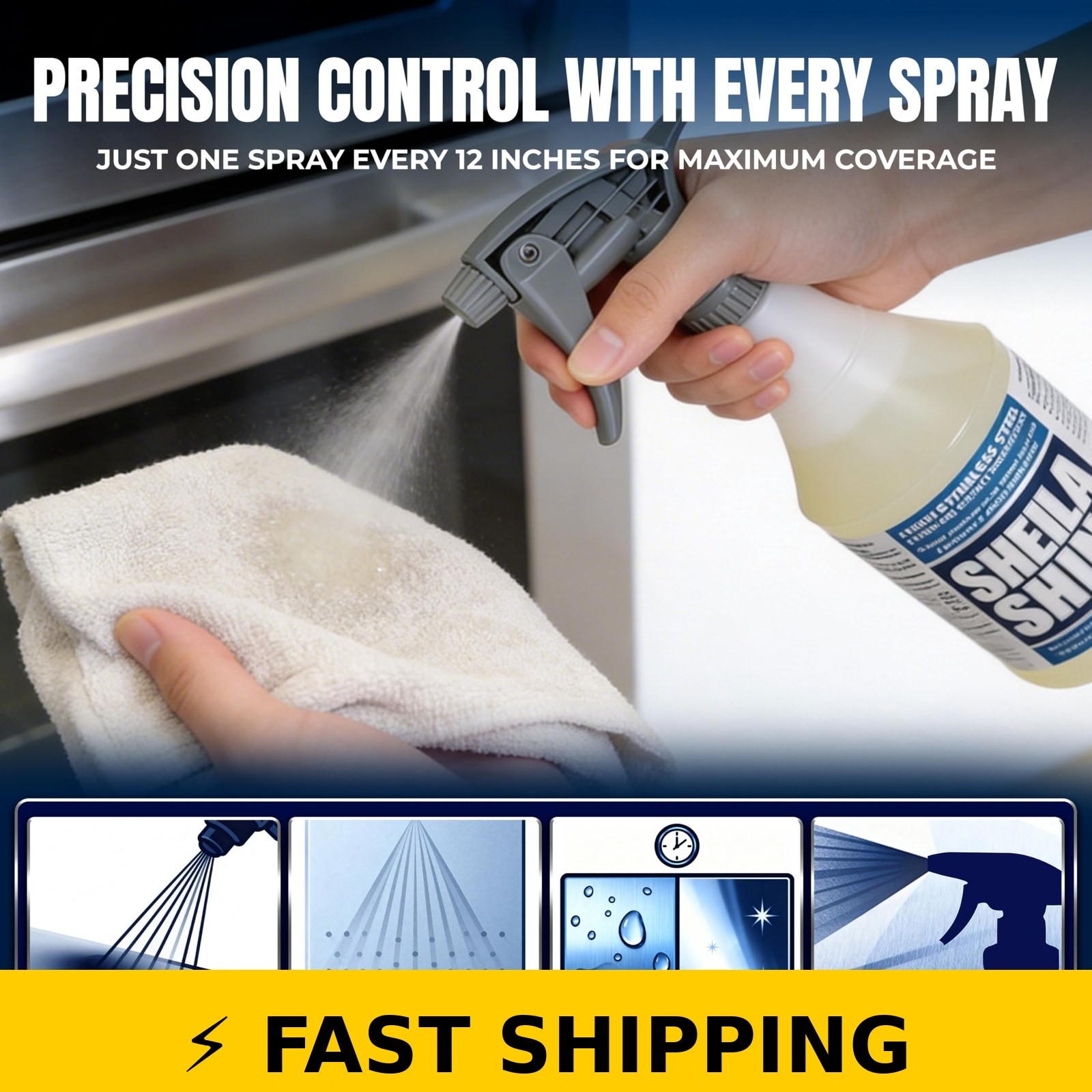 Sheila Shine Stainless Steel Cleaner & Polish 1 Quart
