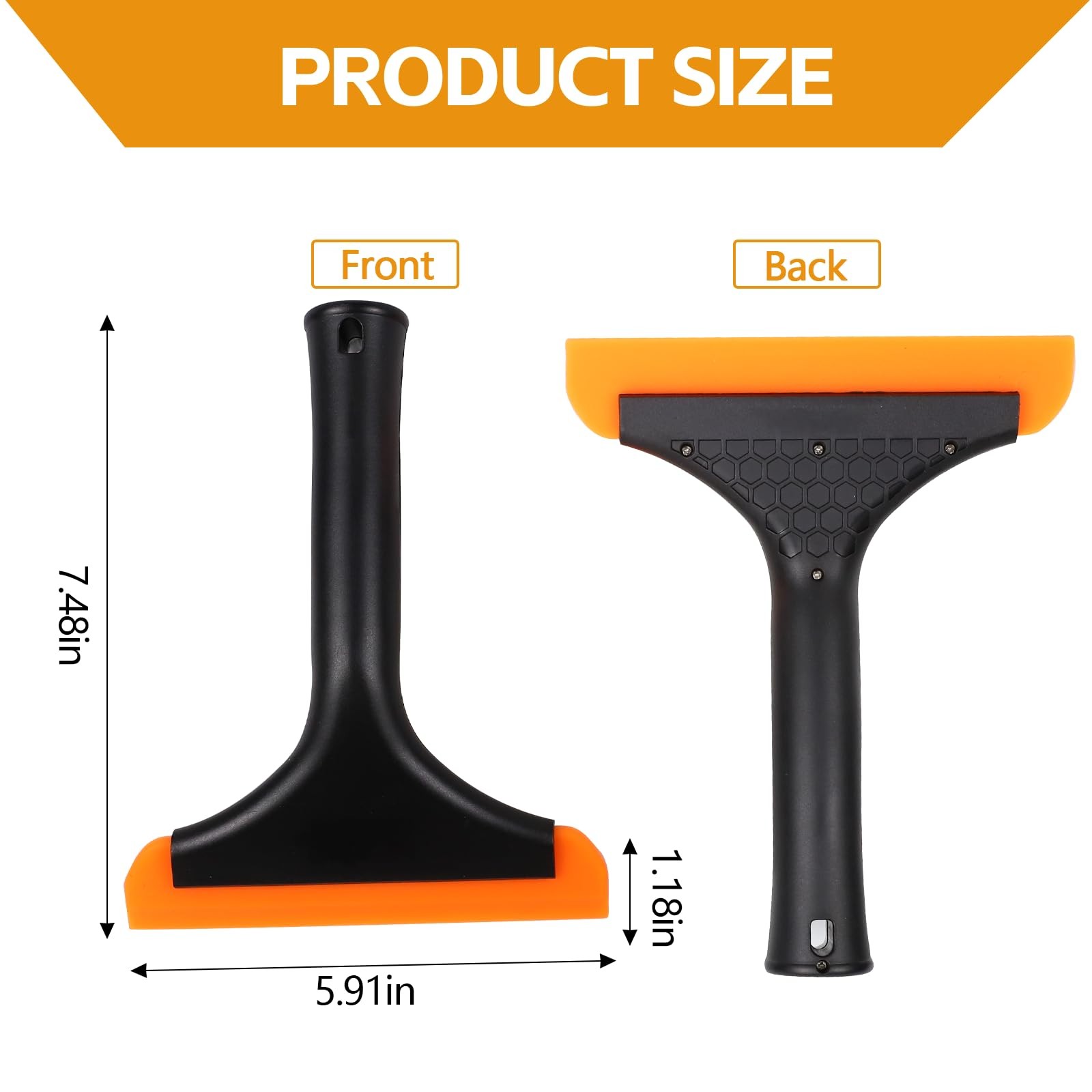 Wuyaoyao 2PCS Silicone Squeegee, Small Squeegee for Car, Automotive Mini Window