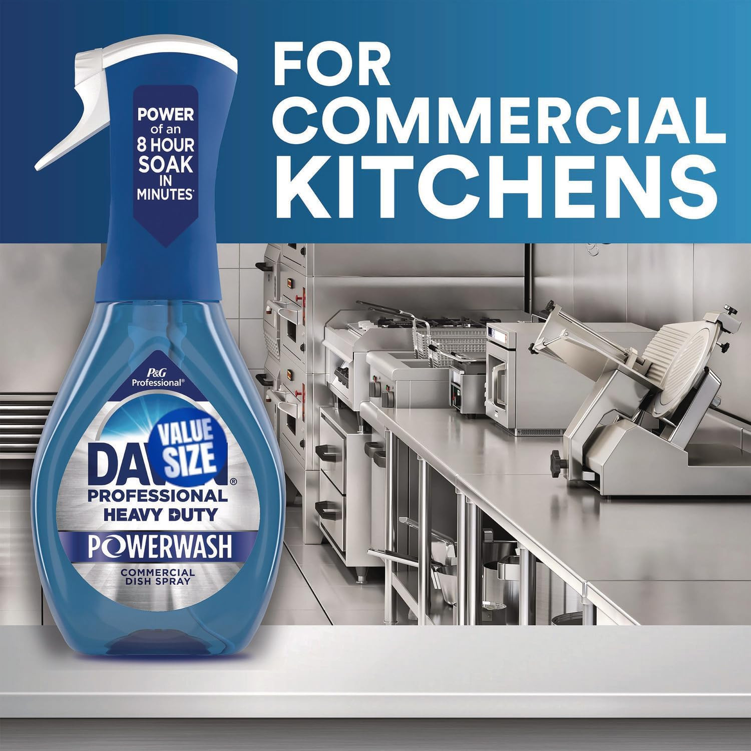 Dawn Heavy Duty Powerwash Commercial Dish Spray, 16 Fl Oz (Pack of 1) Bundled wi