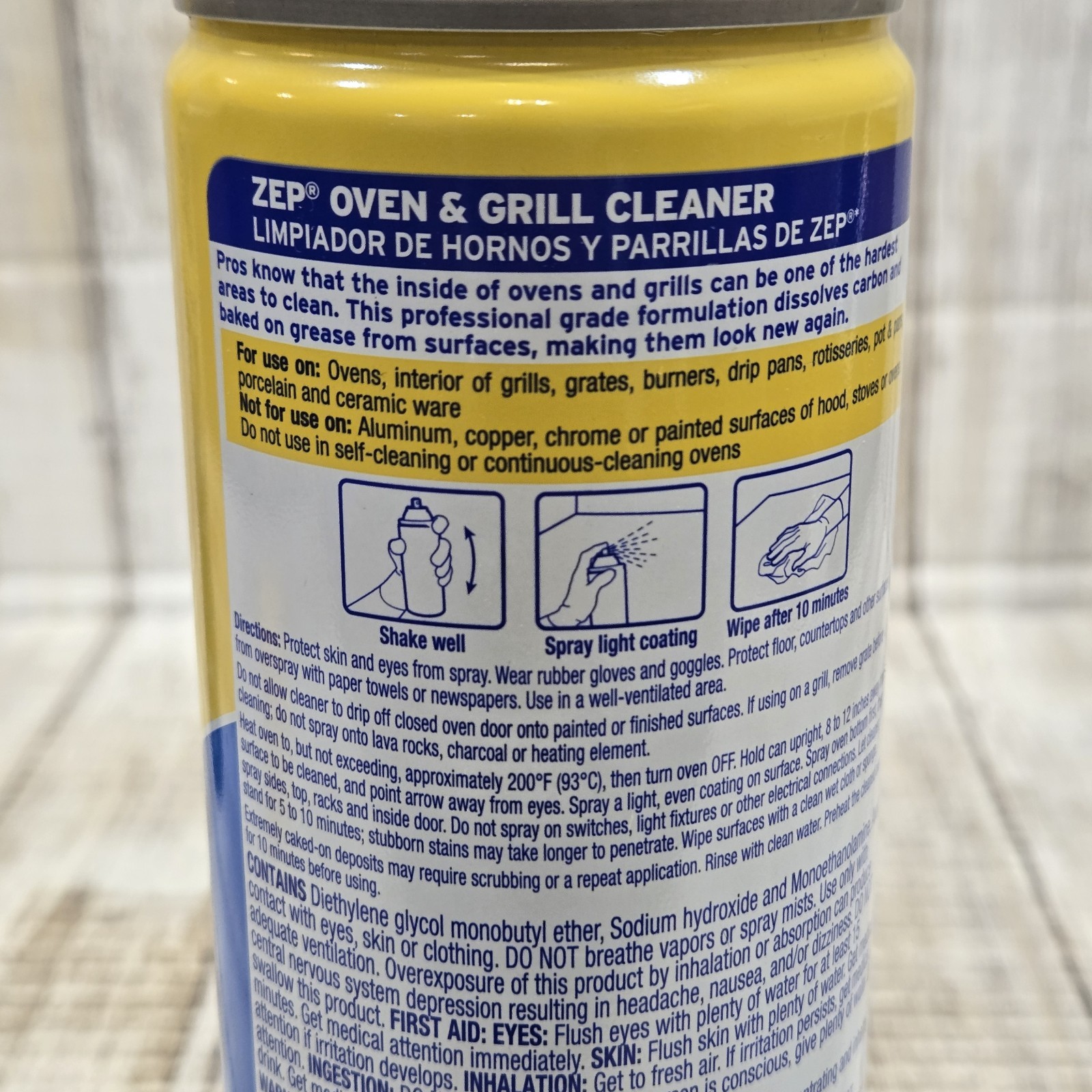 2 Cans Of Zep Oven and Grill Cleaner 19 oz – Heavy Duty Dissolves Grease