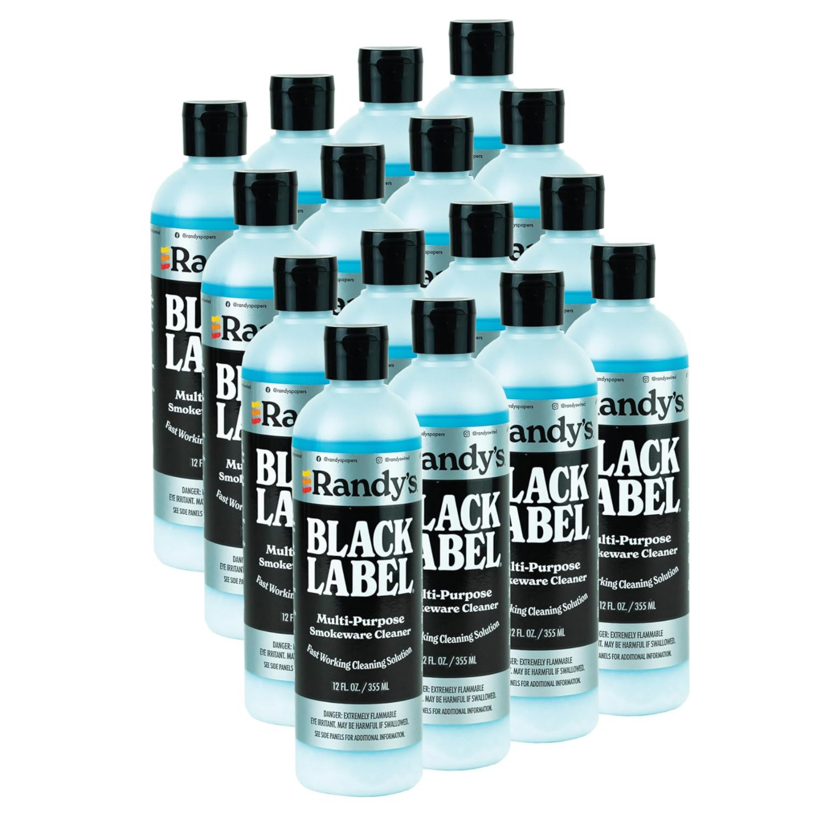 Randys Black Label Cleaners 12oz 16 Pack Glass Top Metal Ceramic Surface Cleaner