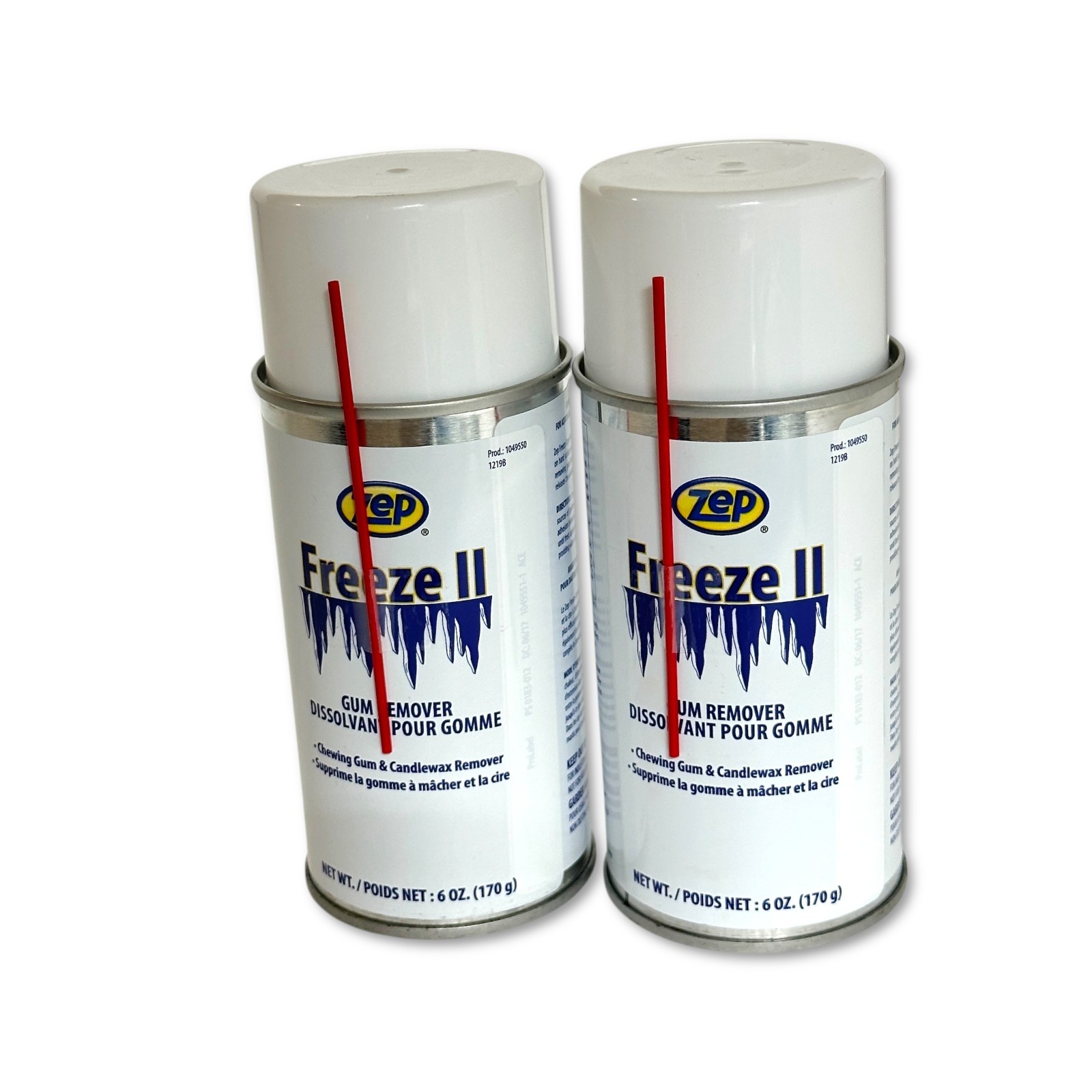 Zep Freeze II Gum Remover Freezing Spray 6oz Cans , 6 Pack