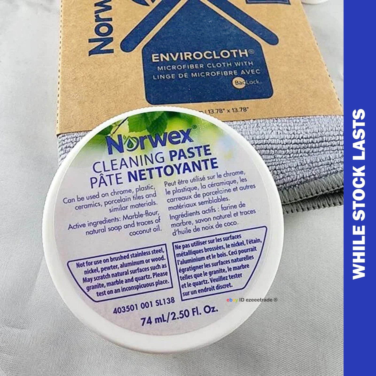 Norwex Cleaning Paste 2.5oz Multi Purpose Stain Remover Cleaner