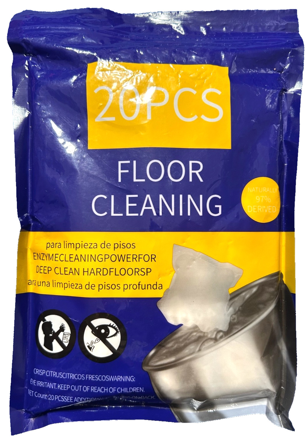 Deep Clean Hard Floor Cleaner Enzyme Cleaning | Crisp Citrus Scent 20 Count NEW