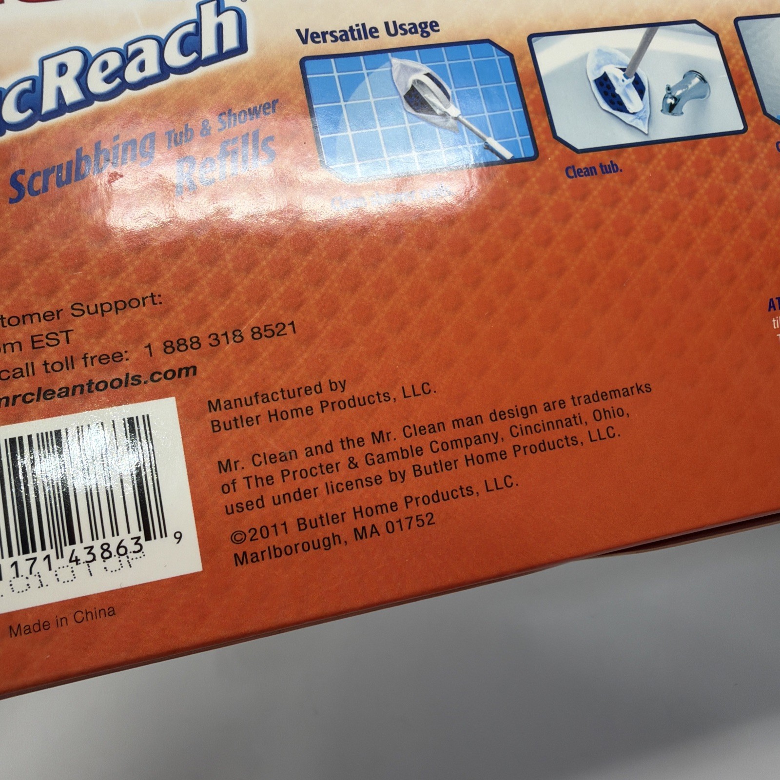 Mr. Clean Magic Reach Scrubbing Tub And Shower 8 Foaming Refill Pads NEW 2011