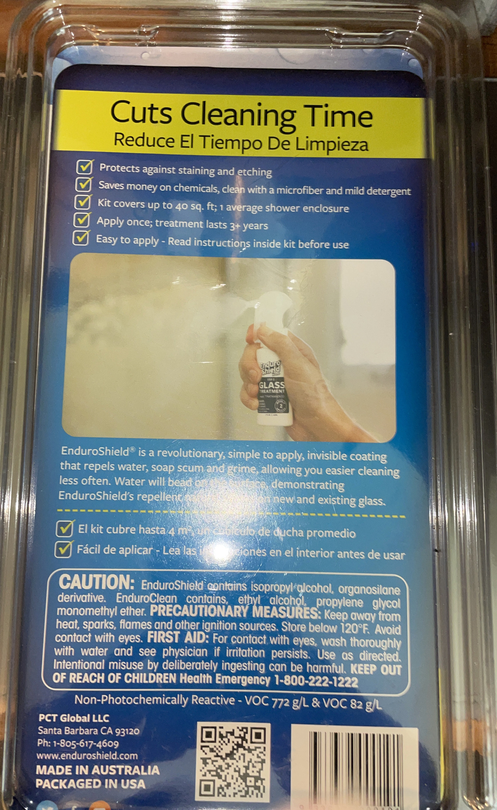 Enduro Shield Glass Treatment for Showers & More – Repels Soap Scum For 3yrs NEW