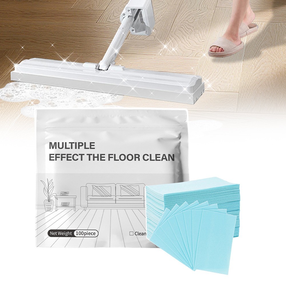 100PCS Multi -Surface Floor Cleaner Sheets Concentrated Dissolvable Mop Cleaning