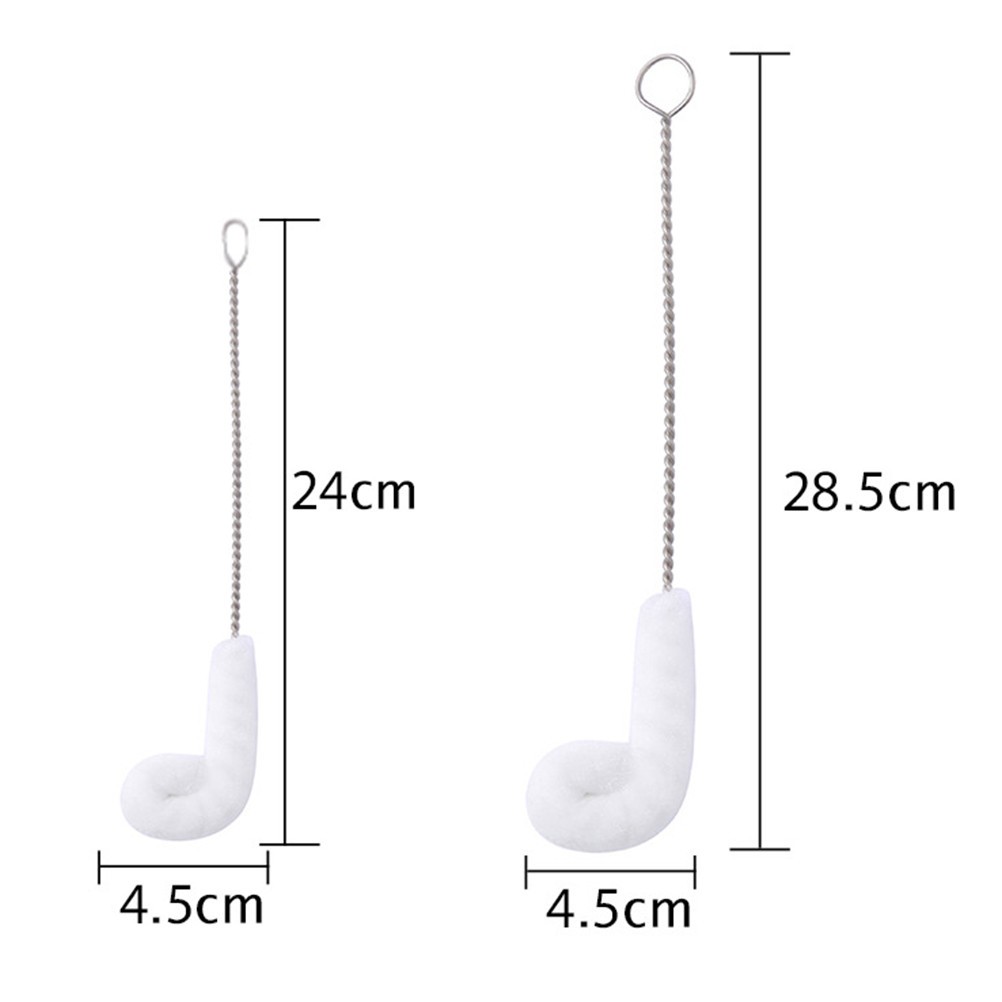 4Pcs Flexible Bottle Brush Set Durable Stainless Steel for Home Use
