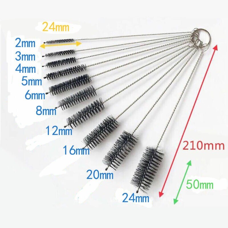 1PC Nylon Straw Brush Cleaner Bottle Tube Pipe Cup Kitchen Cleaning 10Pcs Set