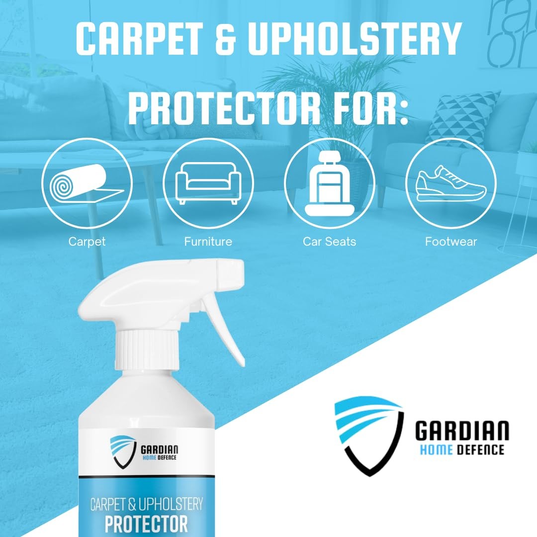 Carpet and Upholstery Protector Spray – 500ml Repels Stains Water and Dirt Fa…
