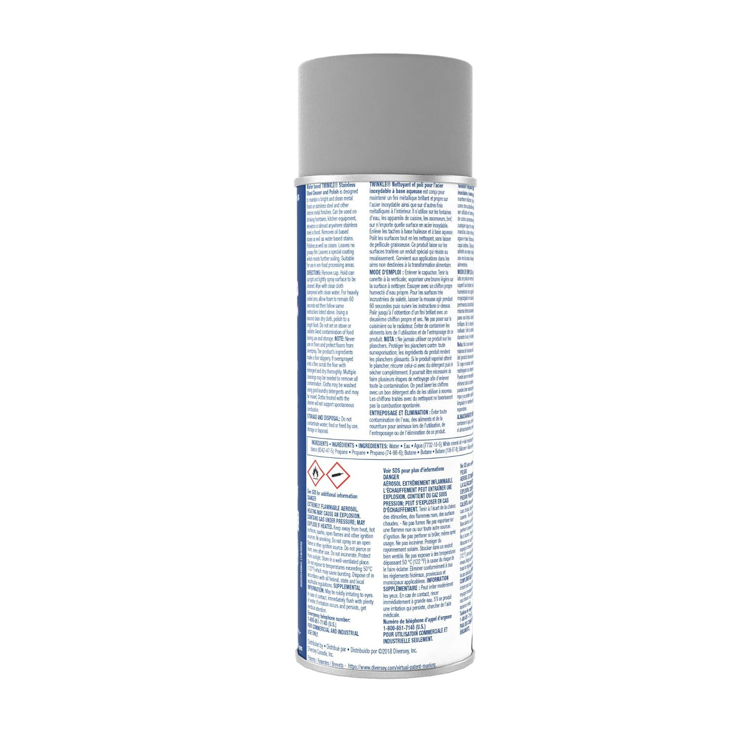 991224 Twinkle Stainless Steel Cleaner & Polish, Removes Tarnish from Brass, Alu