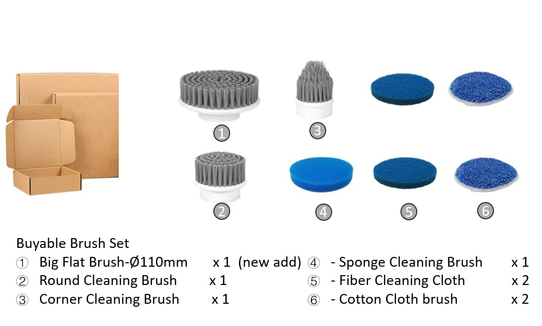 Electric Spin Scrubber Brush Set, Full-Body IPX7 Waterproof Cordless Electric…