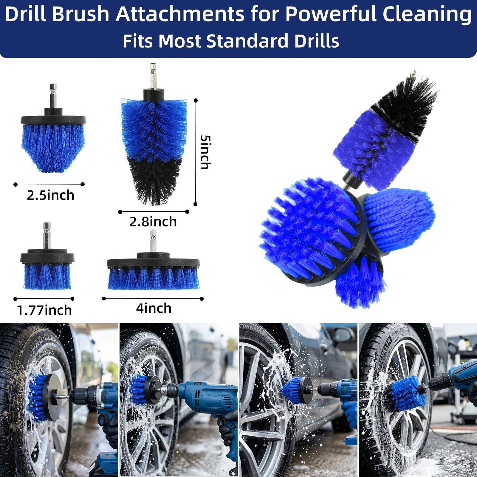 37PCS Car Detailing Kit Car Wash Brush Set Interior Exterior Cleaning Tools