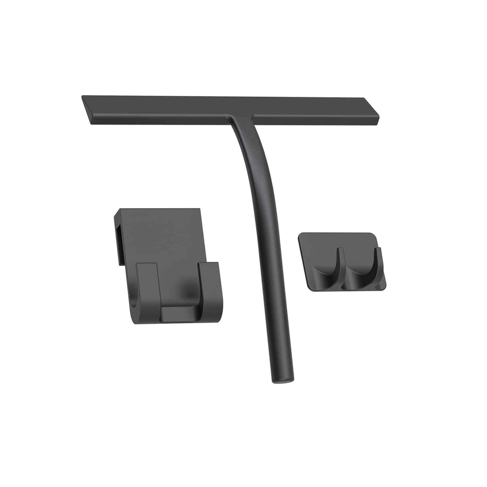 Silicone Shower Squeegee, Black, 9 inch