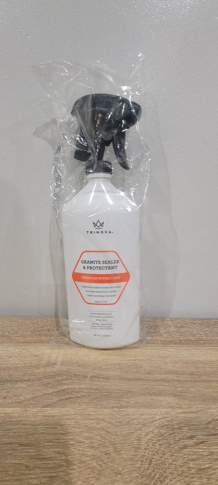 Factory Sealed TriNova Granite Sealer & Protector 18 Ounce Bottle/Sprayer 532 Ml