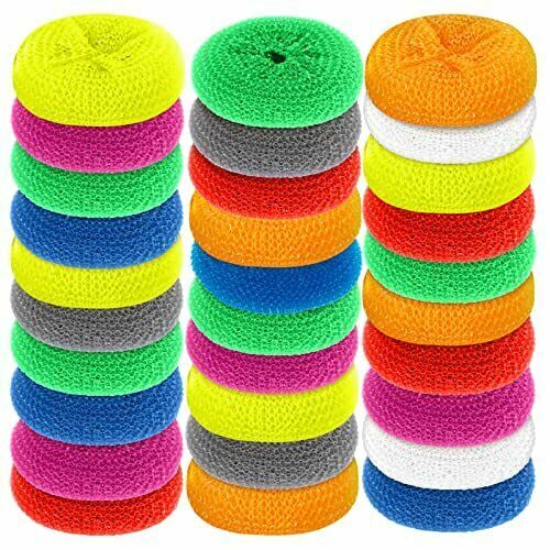 Kitchen Scrubber Cleaning Plastic Nylon Dish Pot Pan Washing Mesh Jaali tea shop
