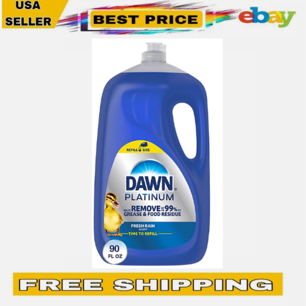 Dawn Platinum Dishwashing Liquid Dish Soap Refreshing Rain 90fl oz