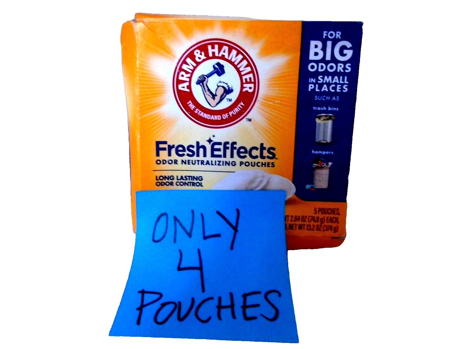 Arm & Hammer Baking Soda Pouches for Small Places – 4 Count