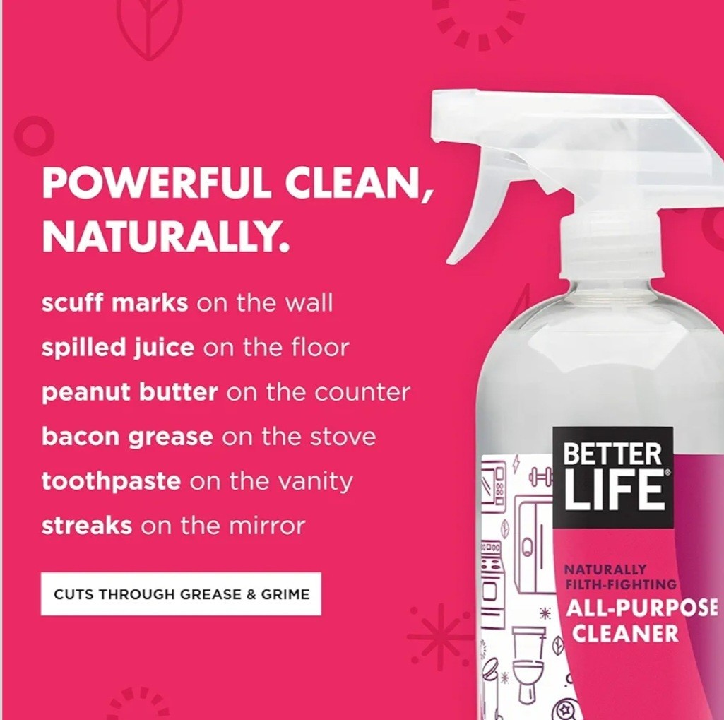 Better Life All-Purpose Cleaner Spray Lot of 2 32oz Bottles Currant & Citrus