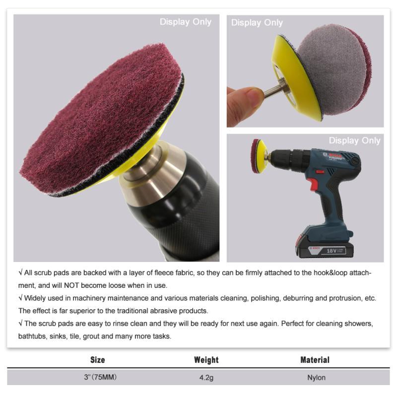 3 Inch 75mm Round Flocking Scouring Pad Cleaning Cloth Sanding Disc 240#-3000#