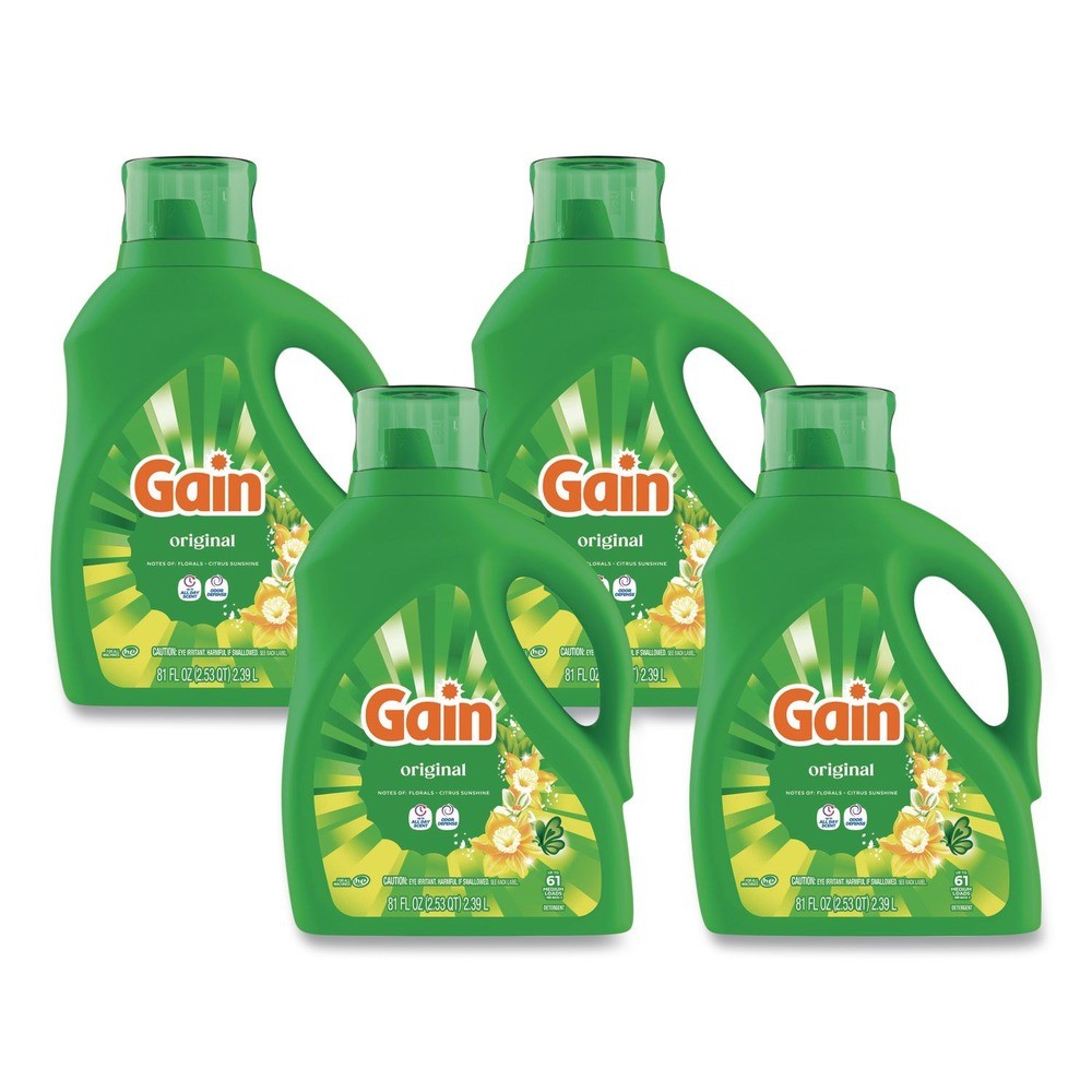 Gain 09210 81 oz Pour Bottle Liquid Laundry Detergent – Gain Original (4/CT) New