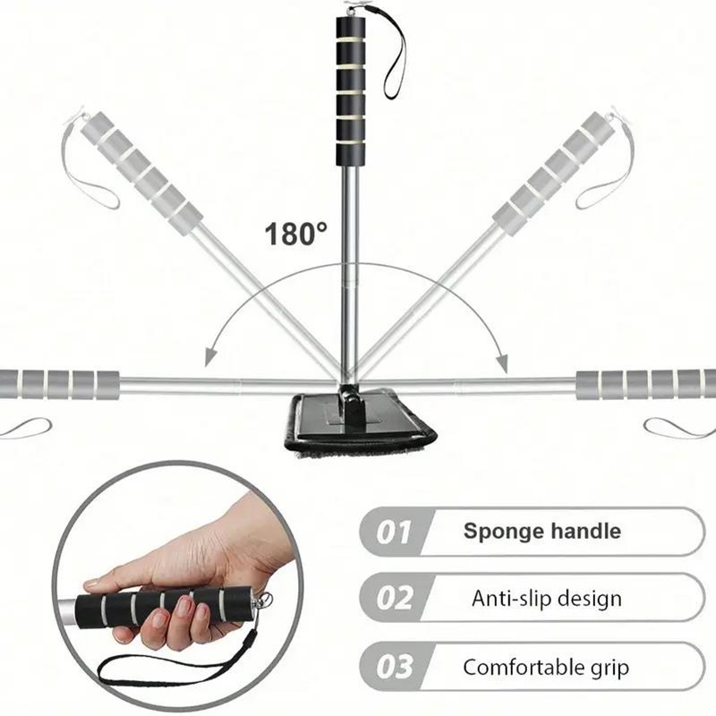 Telescopic Car Windshield Cleaner Auto Glass Cleaning Brush Extendable Mop Brush