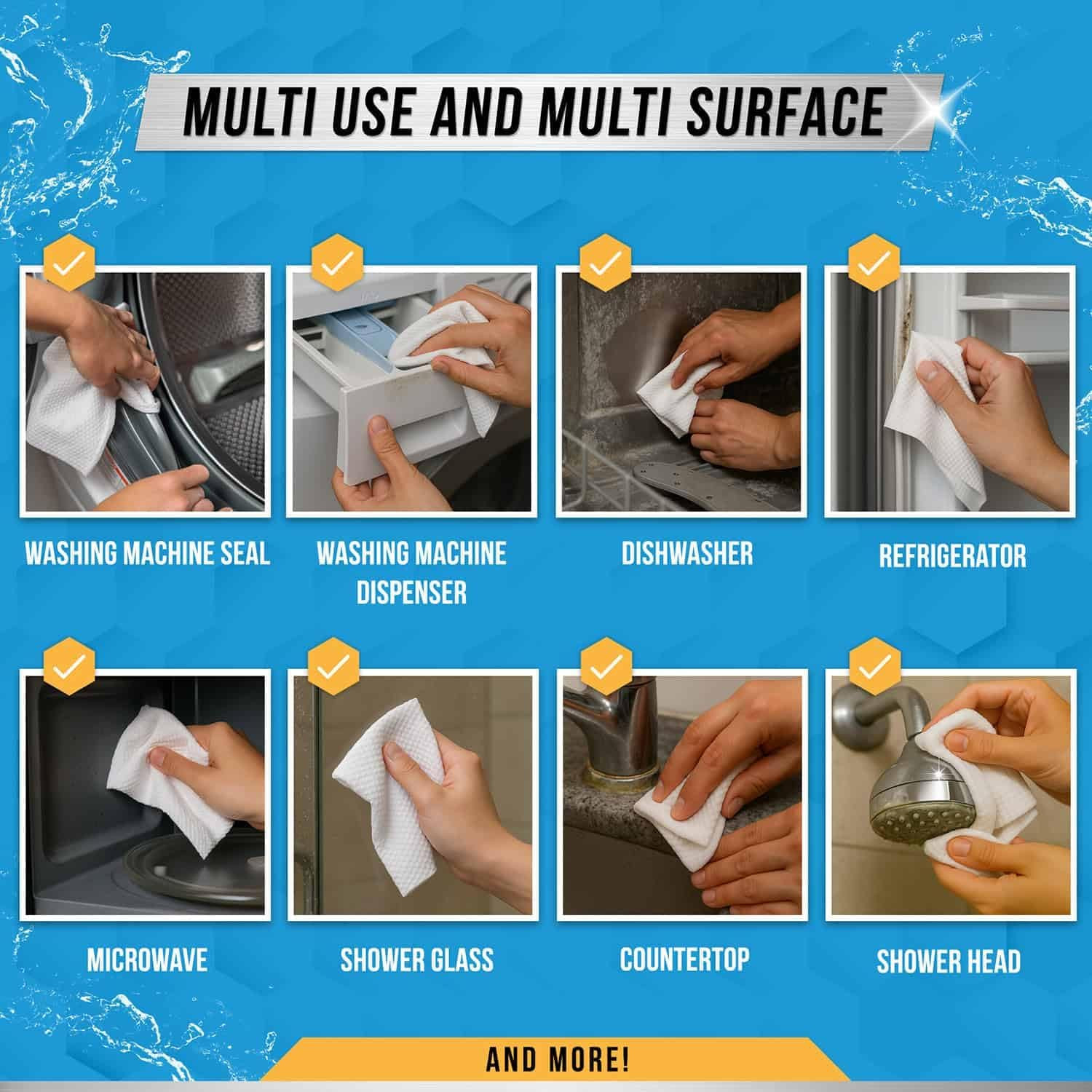 24 ACTIVE Cleaning Wipes – Heavy Duty for Appliances, Countertops, Tile, Fridge