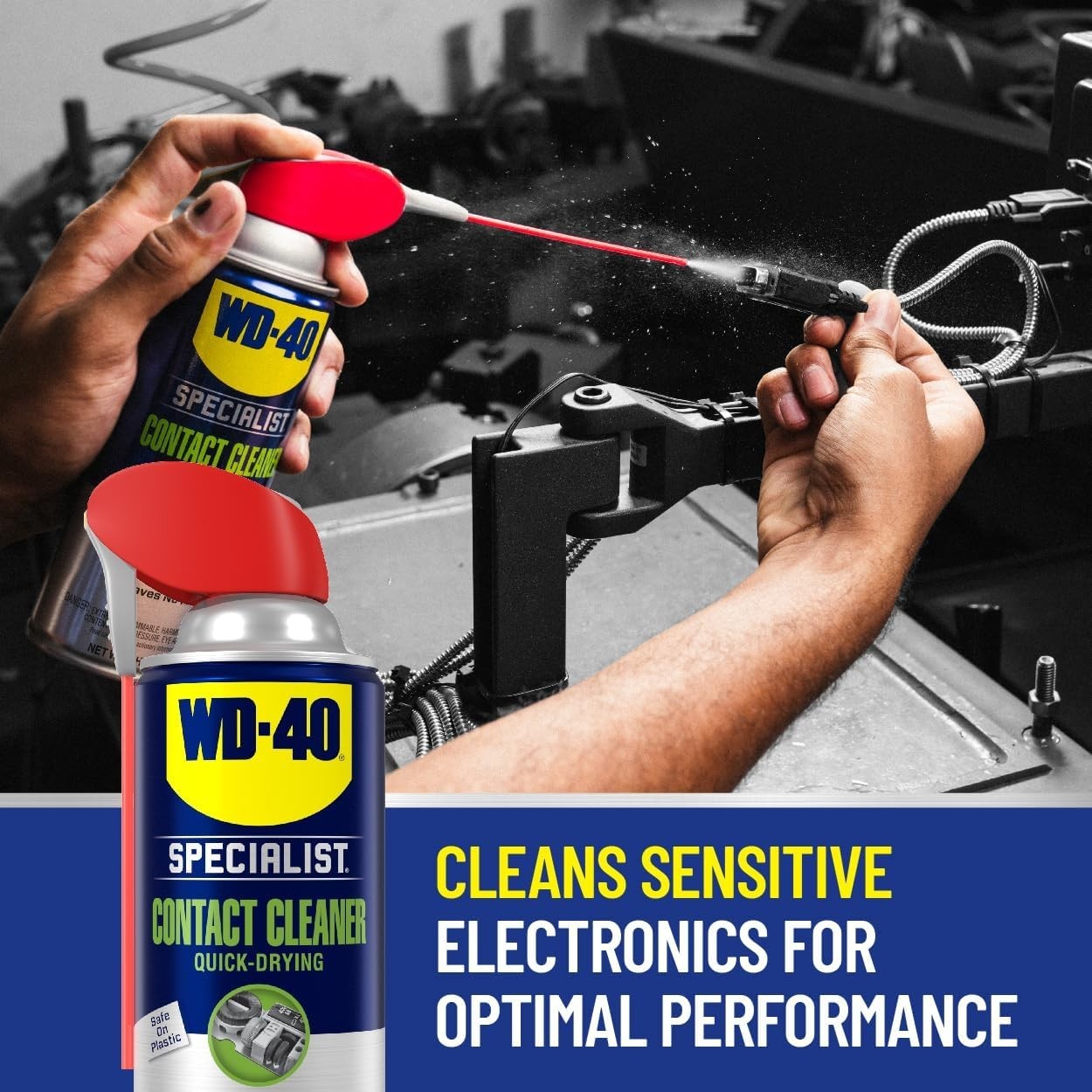 Residue-Free 11oz Specialist Contact Cleaner Spray for Safe Electrical Cleaning