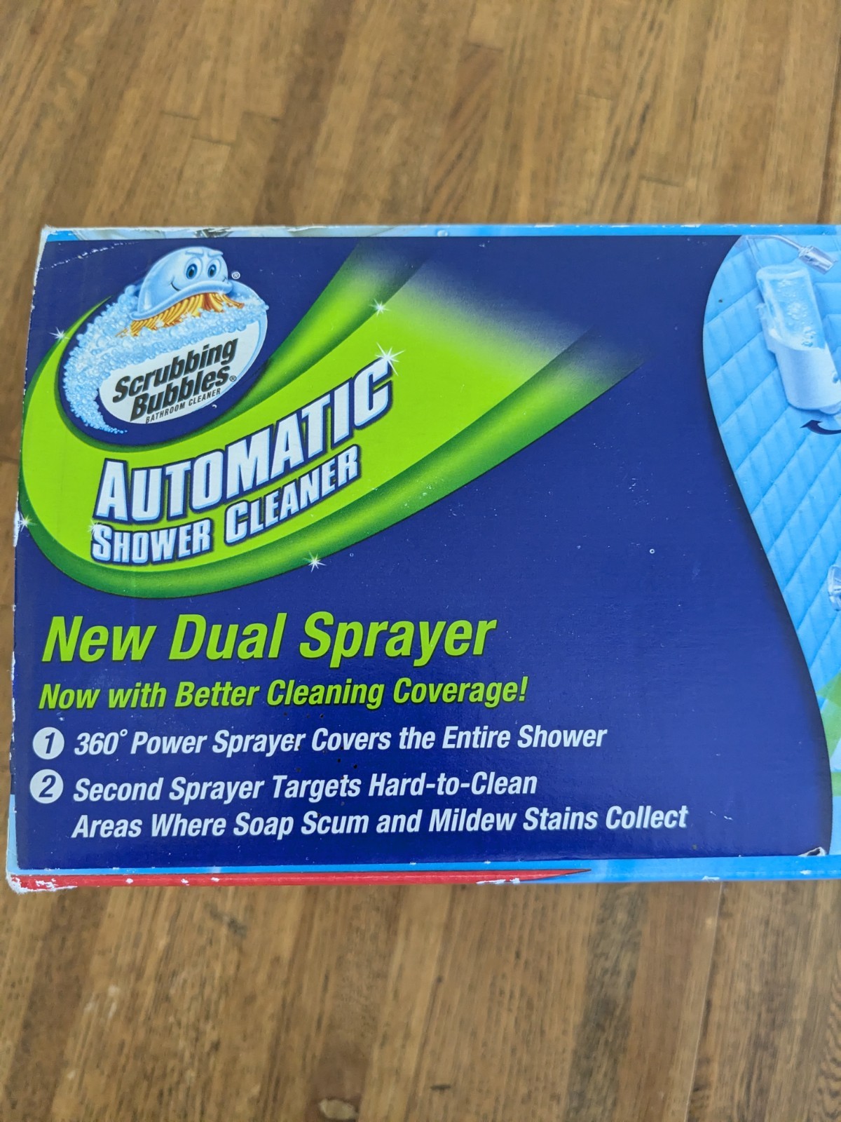 New Scrubbing Bubbles Automatic Shower Cleaner Dual Sprayer W 2 Refills. Read