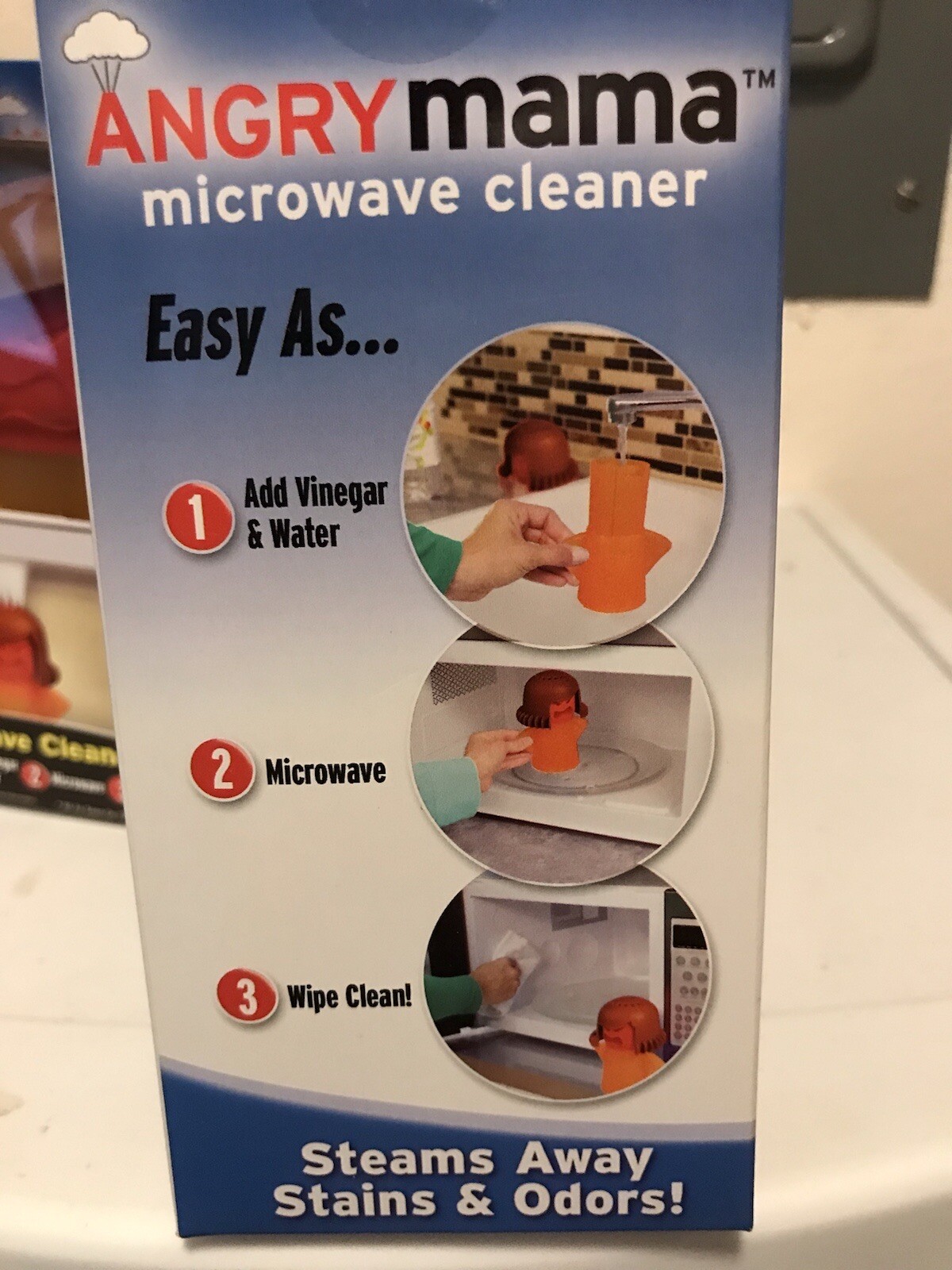 Angry Mama Microwave Cleaner Steam Cleaning Gadget NIB