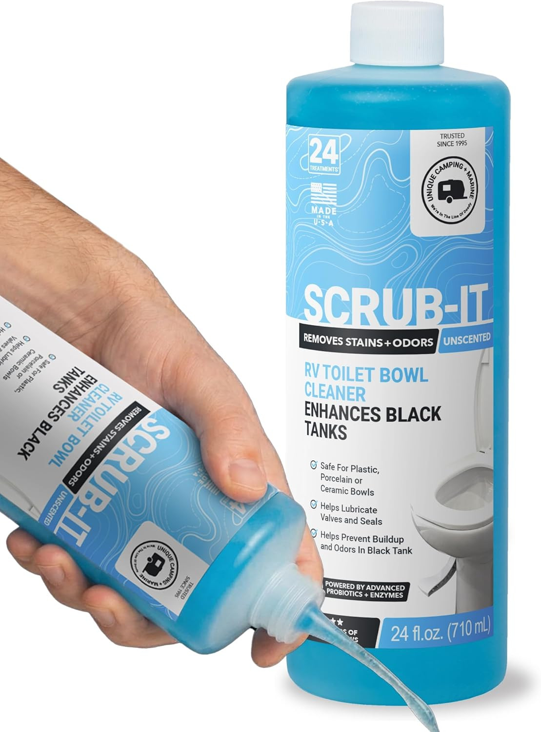 Scrub-It RV Toilet Bowl Cleaner Liquid – RV Toilet Cleaner for Rimless RV Toilet