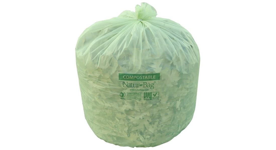 33 Gal. 33 in. x 40 in. 0.8 mil Green Compostable Trash Bags Slim Liner – pack o