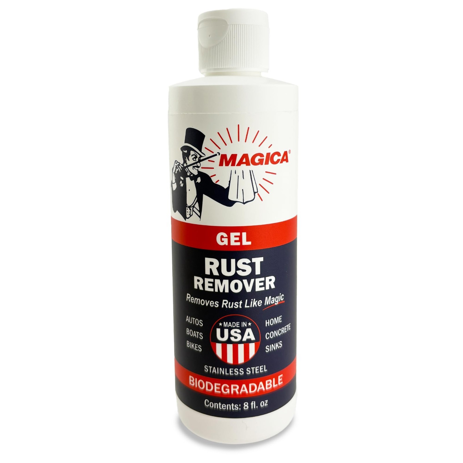 Rust Remover Gel – Effective Rust Stain Removal, 8oz, USA Made, 35 Years Proven