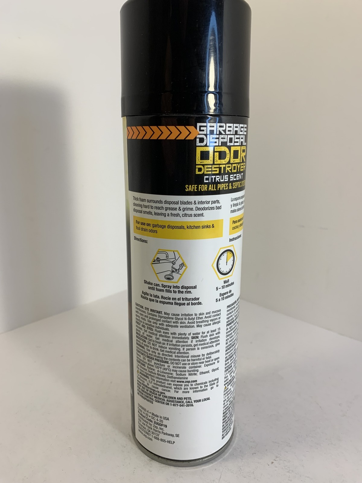 Zep Garbage Disposal Odor Destroyer Citrus Scent 19 oz Foaming Cleaner