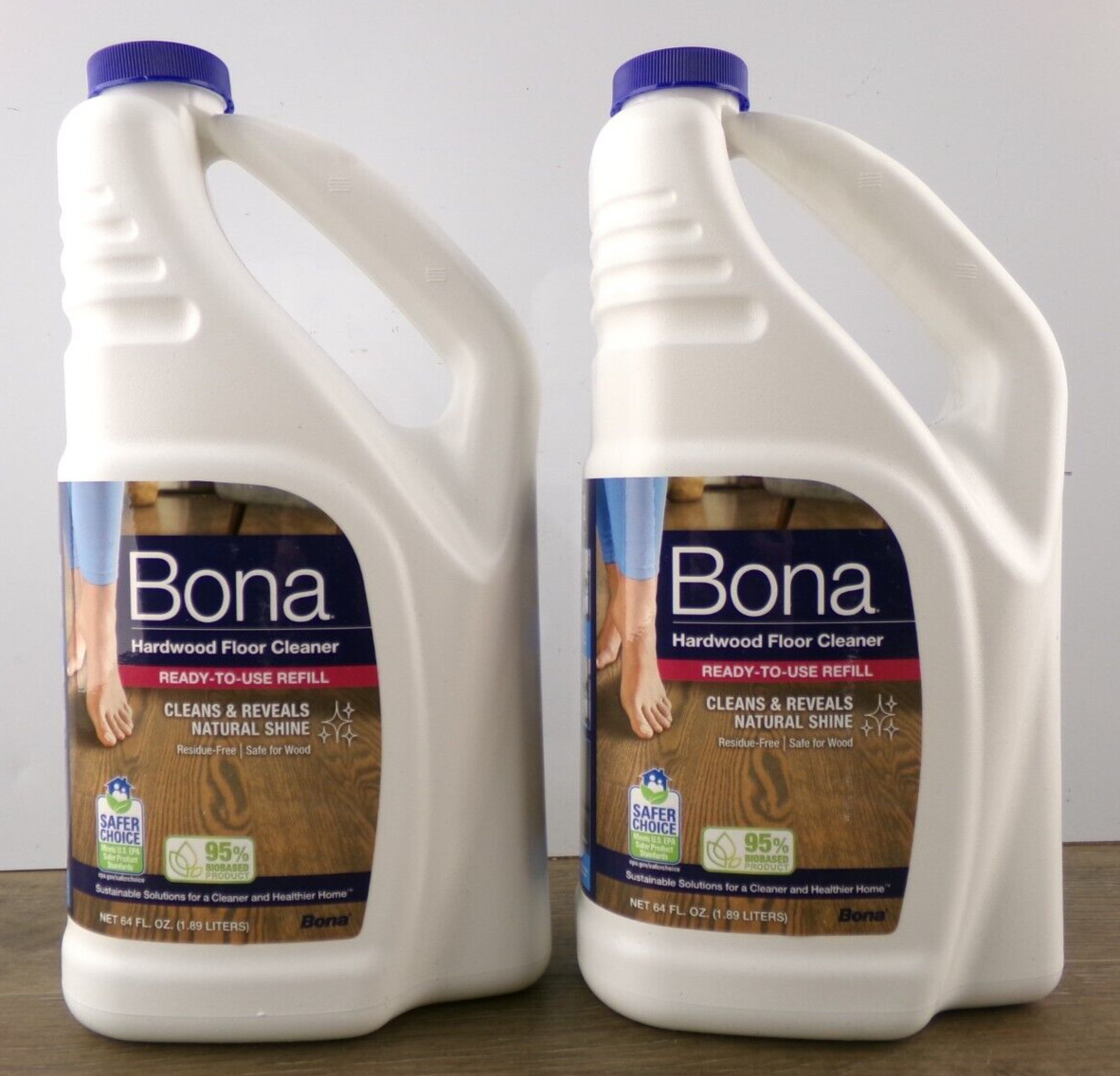 Lot of 2 Bona Hardwood Floor Cleaner Ready-To-Use Refill 64floz Bottles, New S4