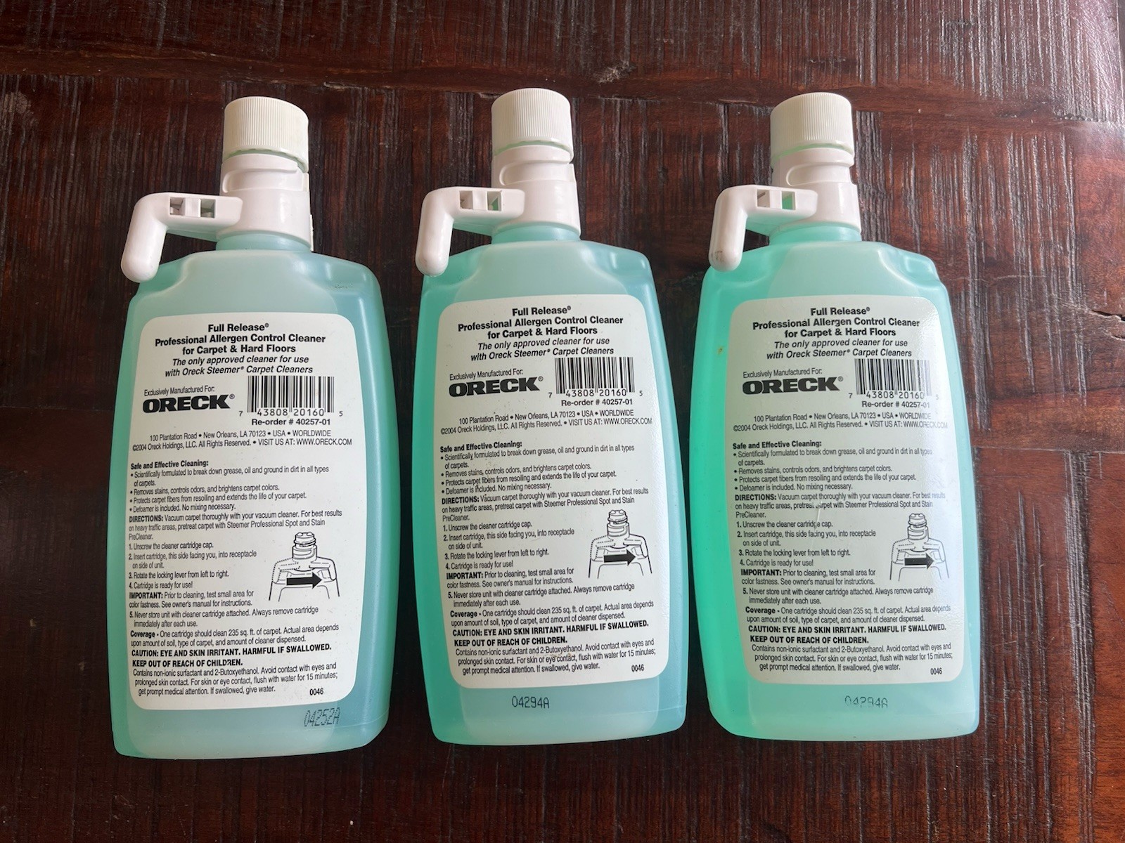 Oreck Professional Full Release Allergen Control Carpet Cleaner 16oz Steemer NEW