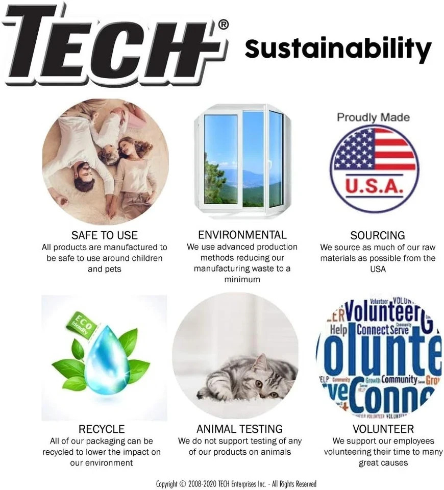 TECH Stain Remover, 24oz Spray Bottle, For Carpet, Clothes, Upholstery, and More