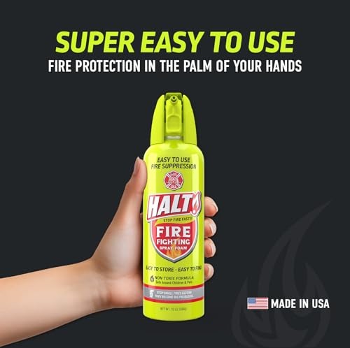 Fire Fighting Foam Spray – Non-Toxic, PFAS Free, Easy to Use, Store, 4-Pack