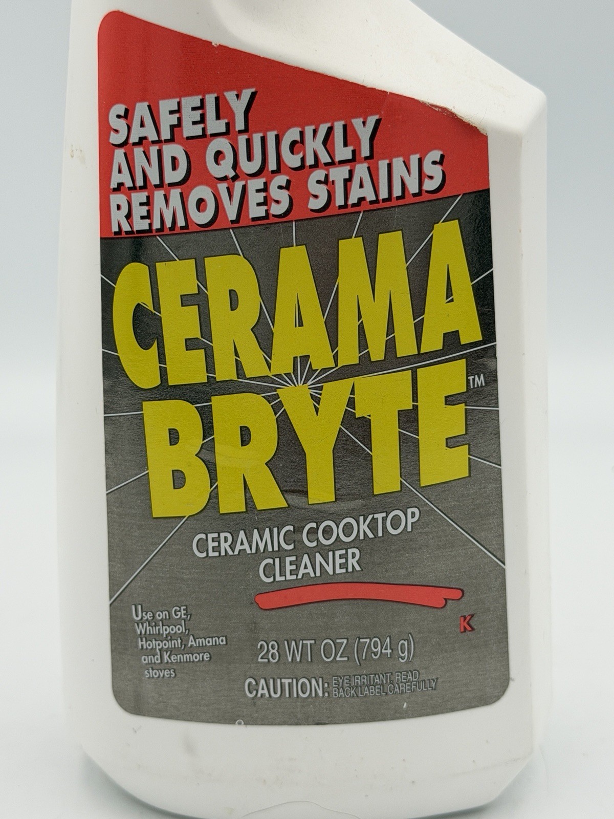 NOS Vtg 2000’s Cerama Bryte Cooktop & Stove Top Cleaner Glass-28 OZ Prop