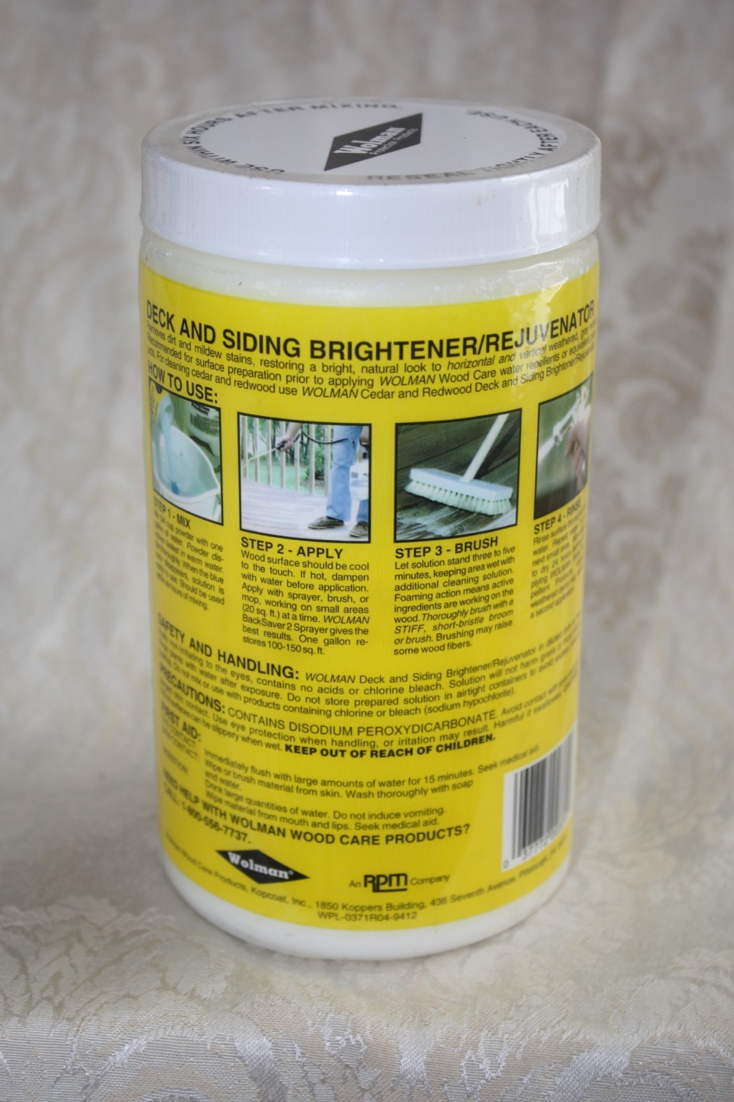 NOS Wolman DECK SIDING BRIGHTENER Rejuvenator CONCENTRATE Makes 5 Gallons SEALED