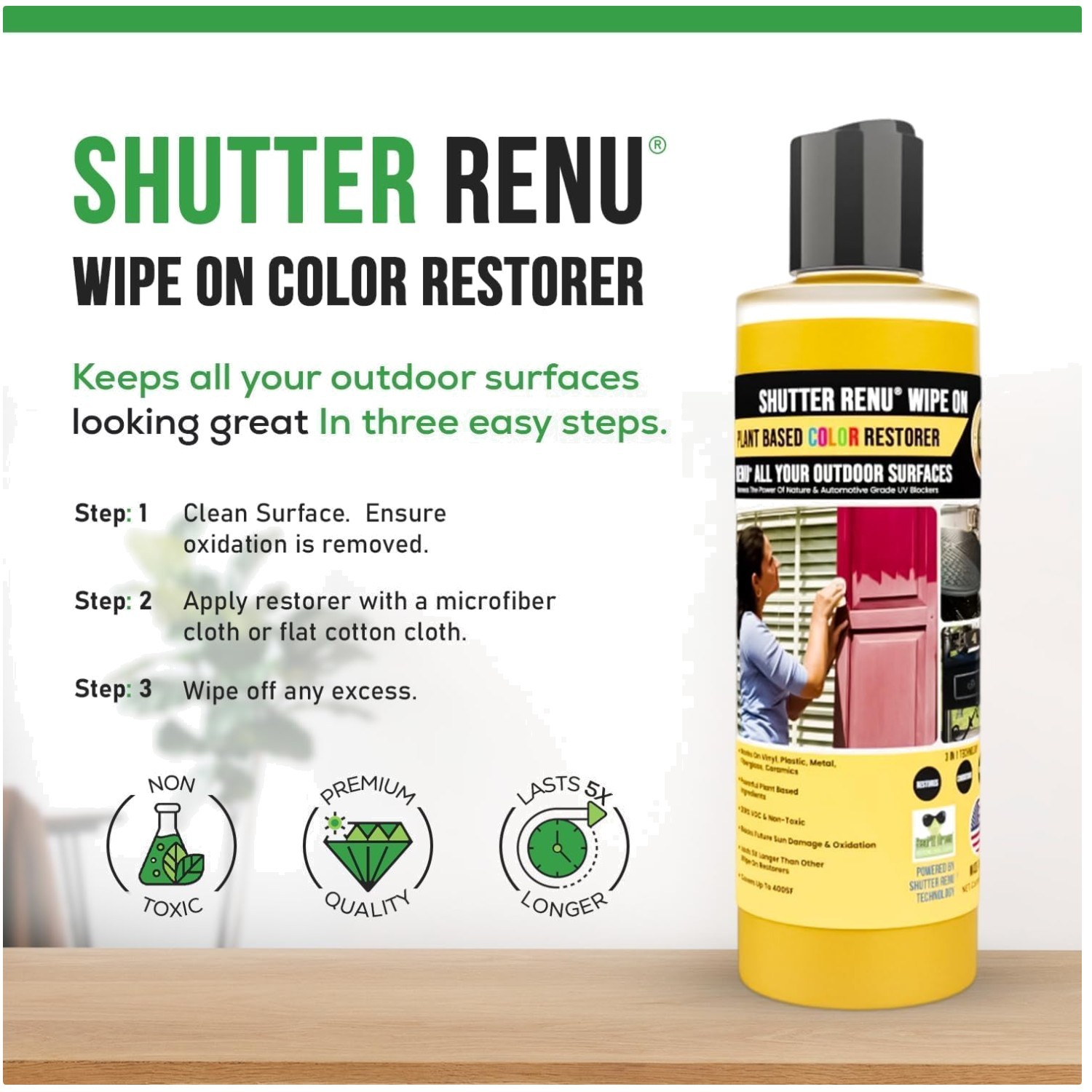 Faded Surface Rejuvenator | UV Protectant & Color Restorer