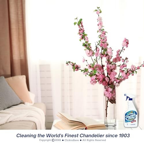 Chandelier Cleaner Spray – Drip Dry, No Wipe, Streak-Free Dust Remover for Cryst