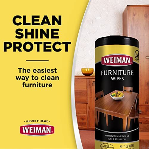 Weiman Wood Cleaner and Polish Wipes – Clean, Polish & Protect Assorted Sizes