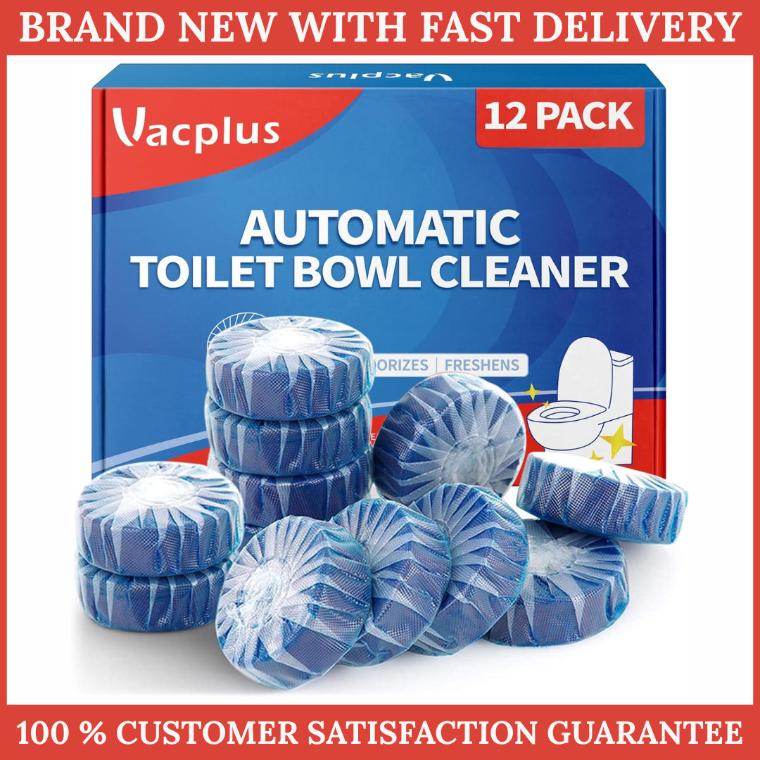 Vacplus Automatic Toilet Bowl Cleaner Tablets Drop-In Tank Deodorizer Cleaning