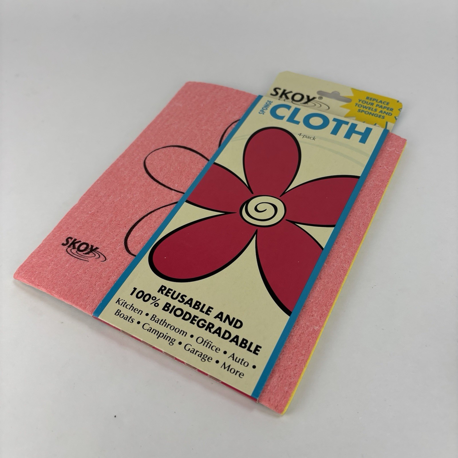 Vintage Skoy Sponge Cloth 4 Pack NEW Made In Germany